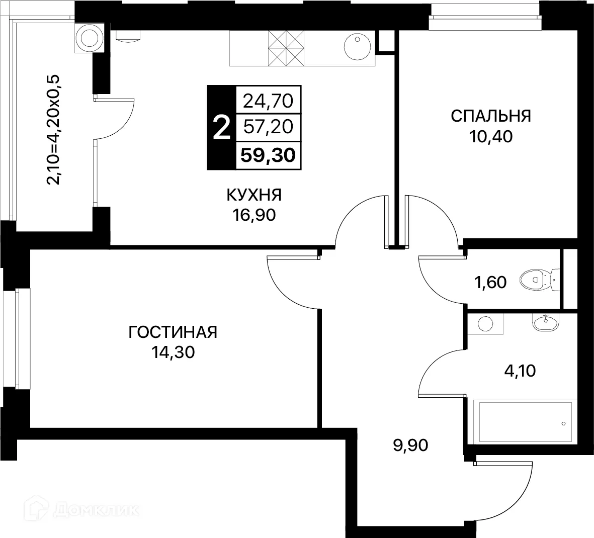 Фото квартиры в ЖК Smartpolét (Смартполёт)