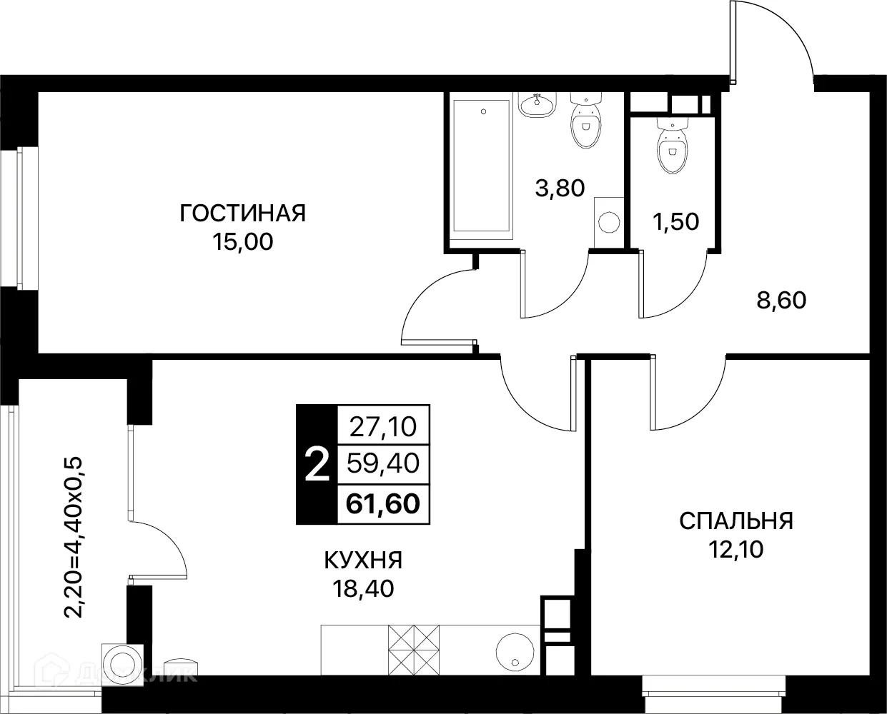 Фото квартиры в ЖК Smartpolét (Смартполёт)