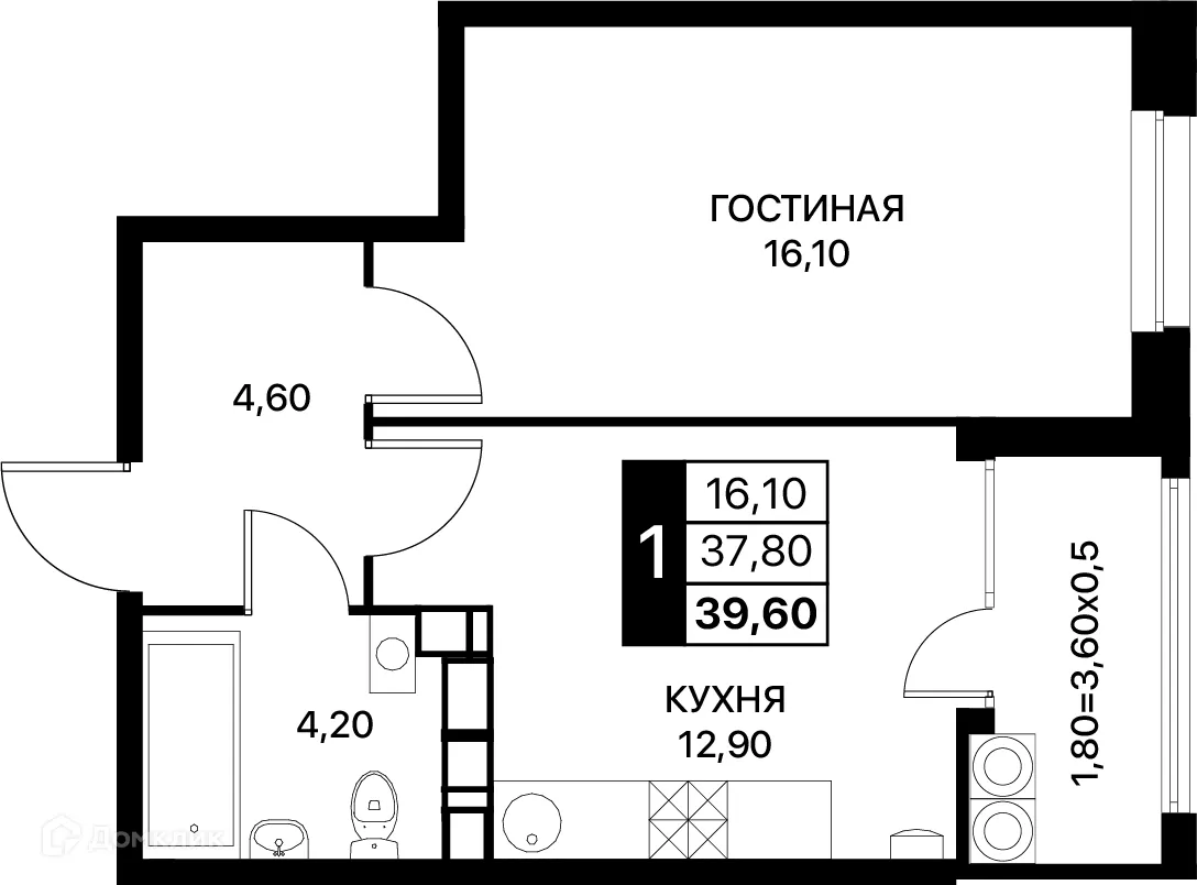 Фото квартиры в ЖК Smartpolét (Смартполёт)