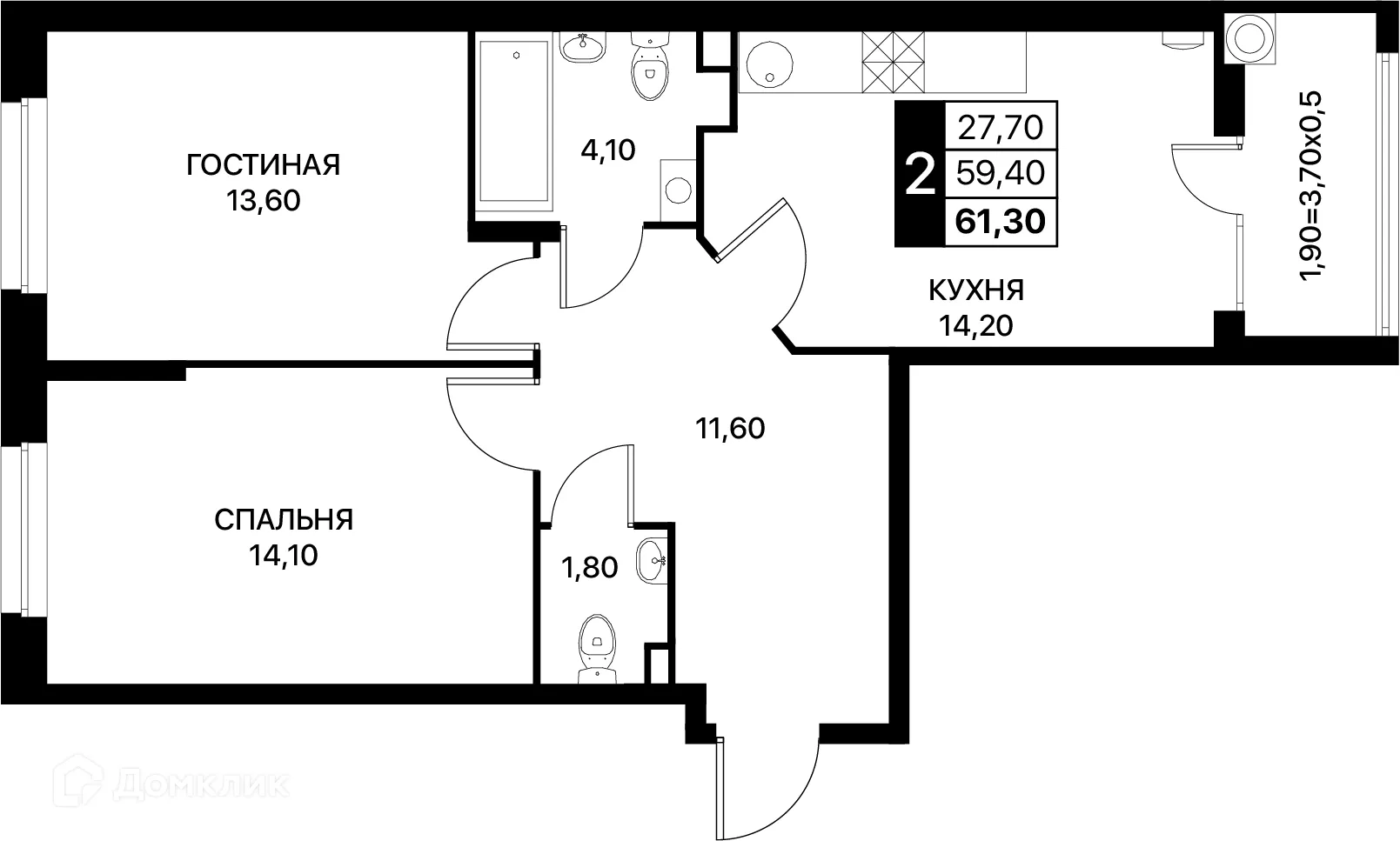 Фото квартиры в ЖК Smartpolét (Смартполёт)