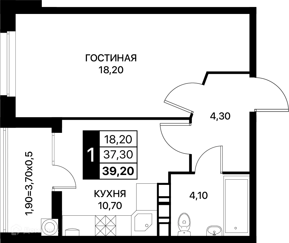 Фото квартиры в ЖК Smartpolét (Смартполёт)