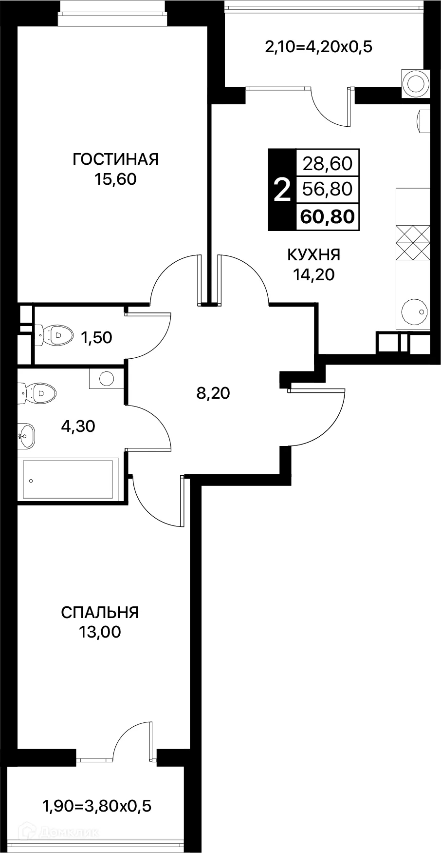 Фото квартиры в ЖК Smartpolét (Смартполёт)