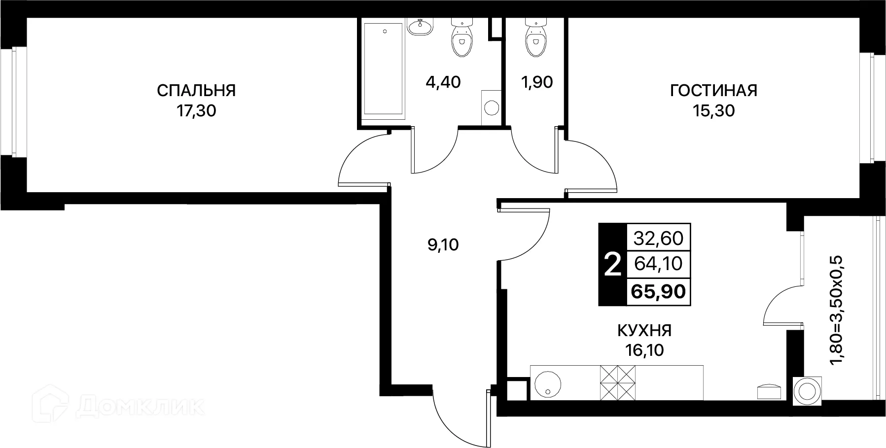 Фото квартиры в ЖК Smartpolét (Смартполёт)