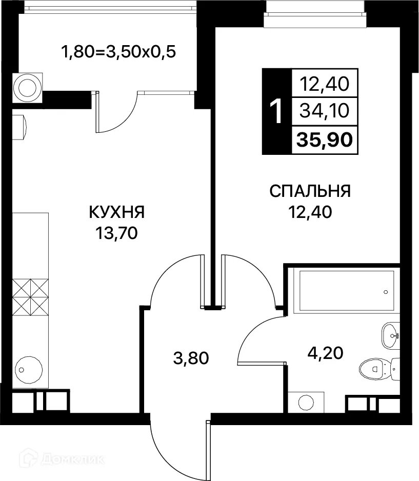 Фото квартиры в ЖК Smartpolét (Смартполёт)