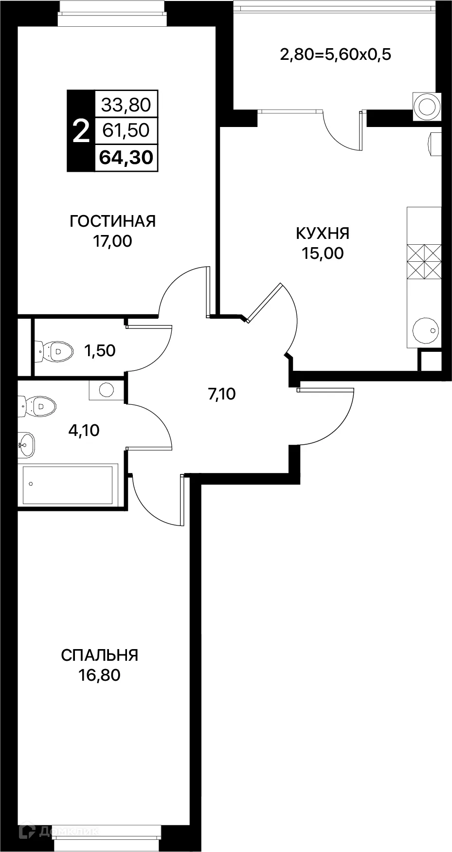 Фото квартиры в ЖК Smartpolét (Смартполёт)