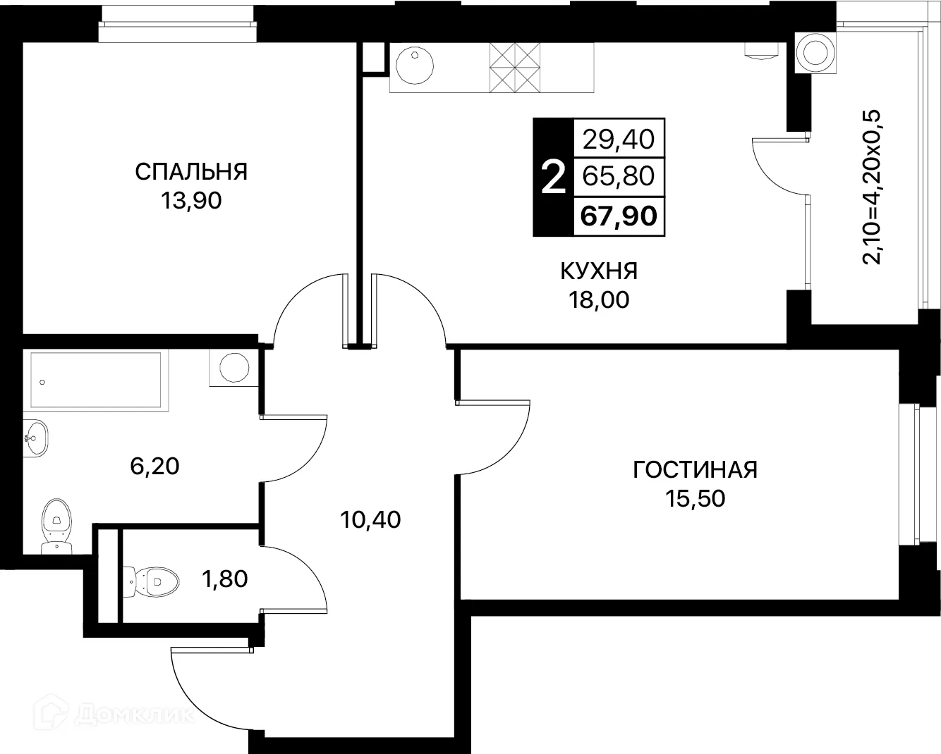 Фото квартиры в ЖК Smartpolét (Смартполёт)