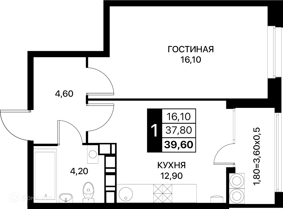 Фото квартиры в ЖК Smartpolét (Смартполёт)