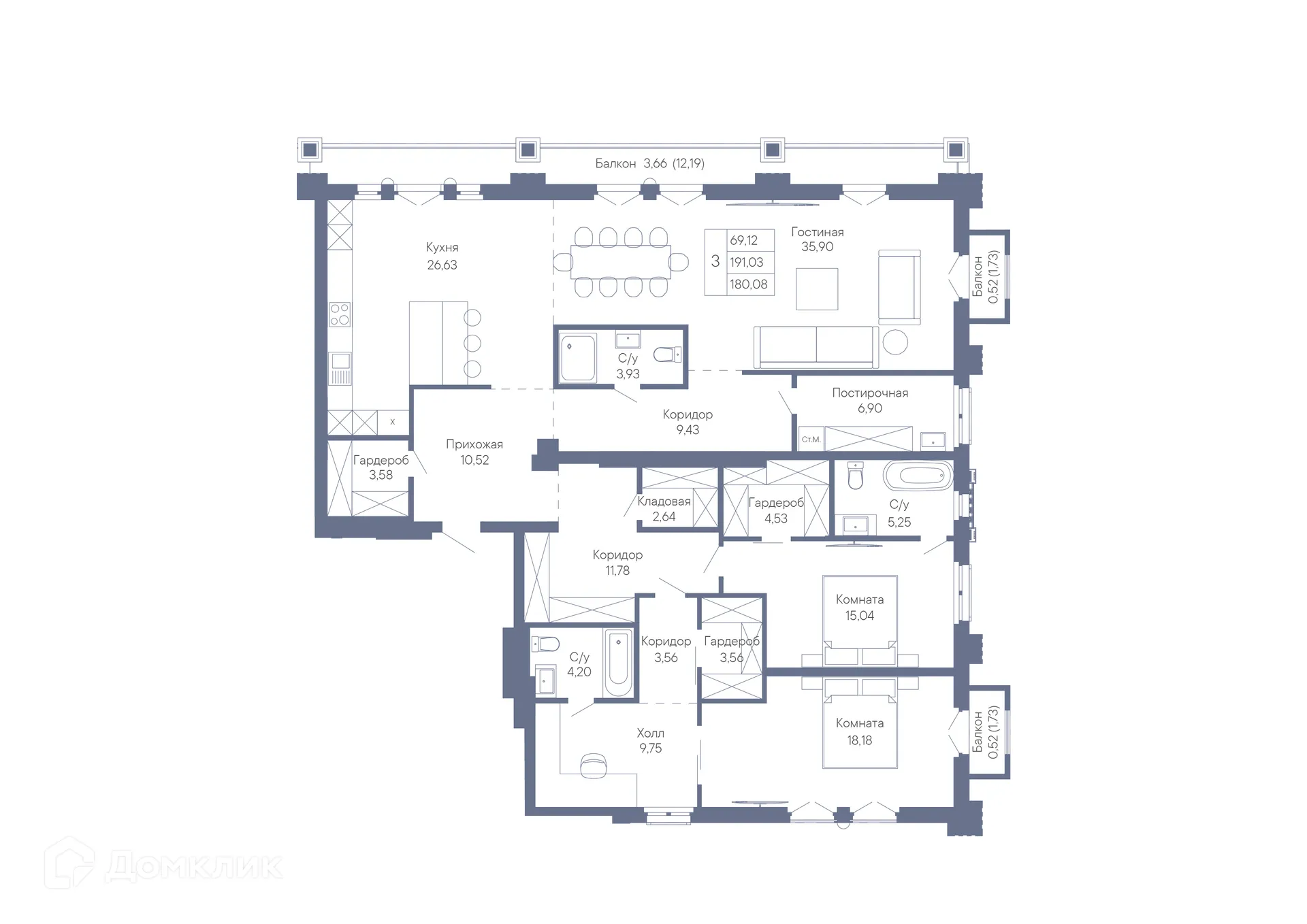 Фото квартиры в ЖК ДОМ-РЕЗИДЕНЦИЯ СОБРАНИЕ