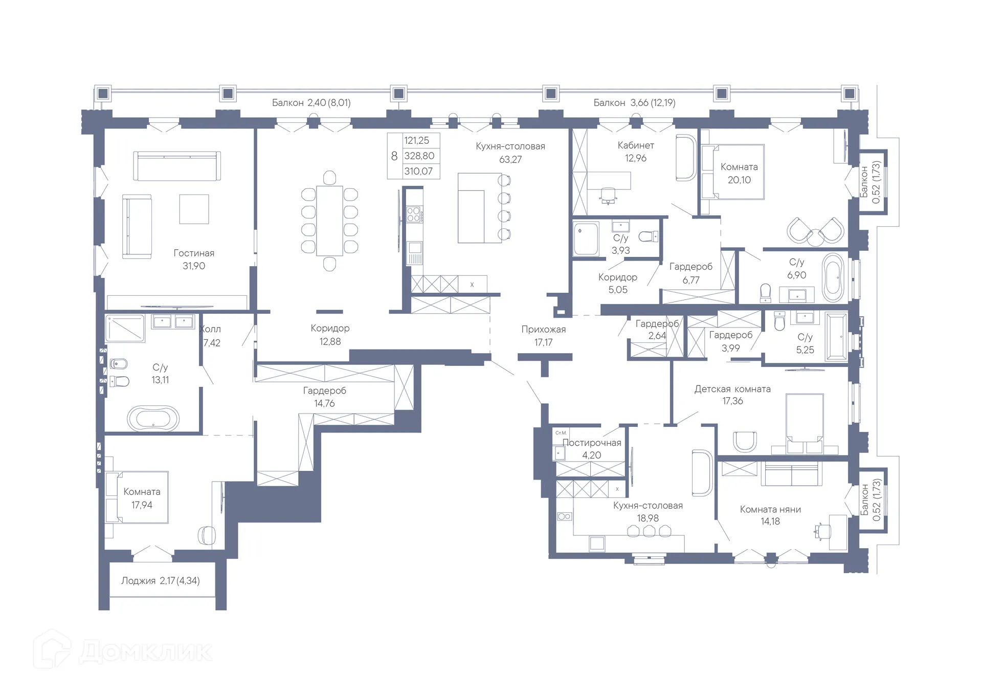 Фото квартиры в ЖК ДОМ-РЕЗИДЕНЦИЯ СОБРАНИЕ