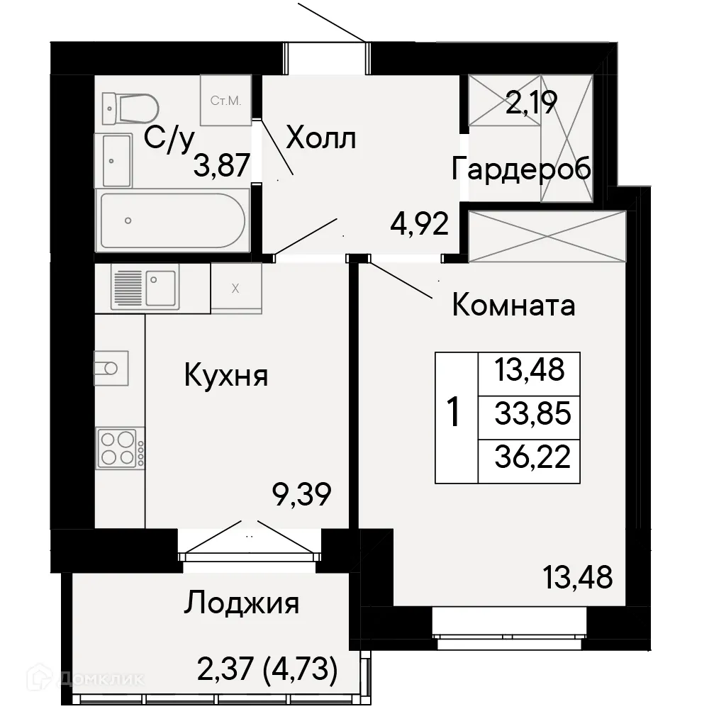 Фото квартиры в ЖК Курортный квартал Ривьера