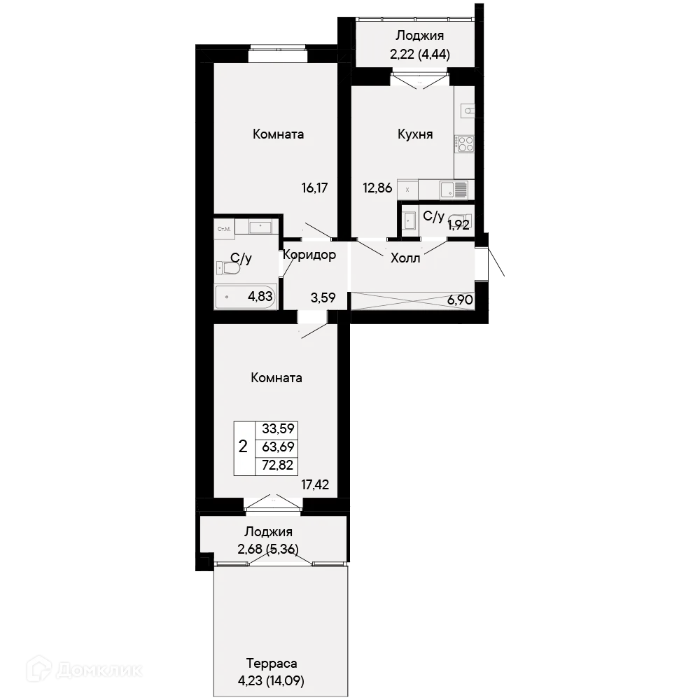 Фото квартиры в ЖК Курортный квартал Ривьера