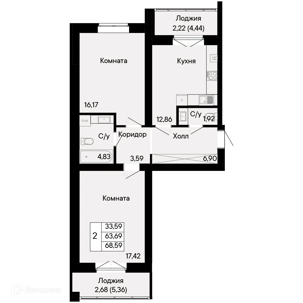 Фото квартиры в ЖК Курортный квартал Ривьера