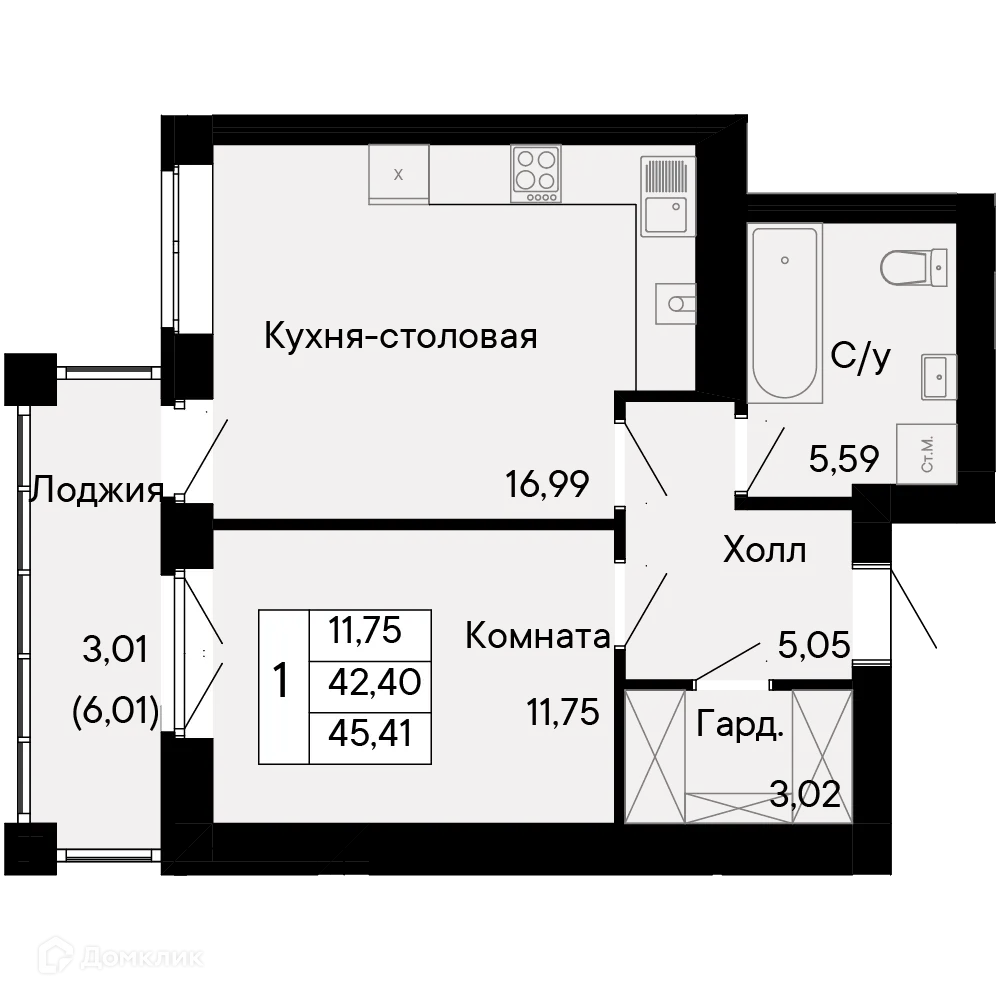 Фото квартиры в ЖК Курортный квартал Ривьера