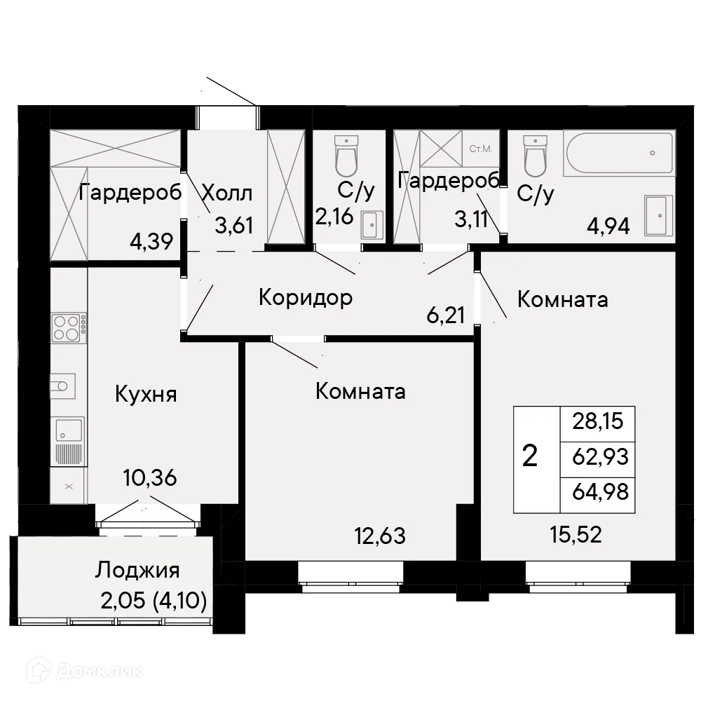 Фото квартиры в ЖК Курортный квартал Ривьера