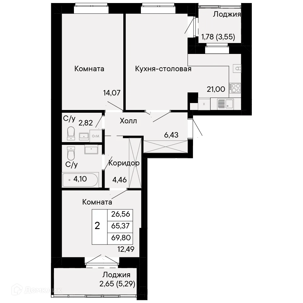 Фото квартиры в ЖК Курортный квартал Ривьера