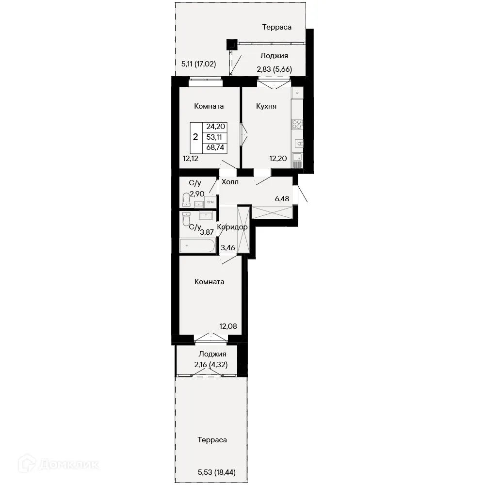 Фото квартиры в ЖК Курортный квартал Ривьера