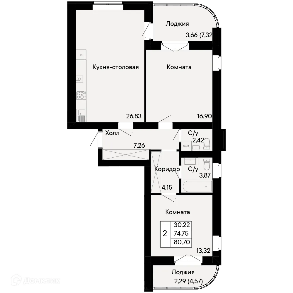 Фото квартиры в ЖК Курортный квартал Ривьера