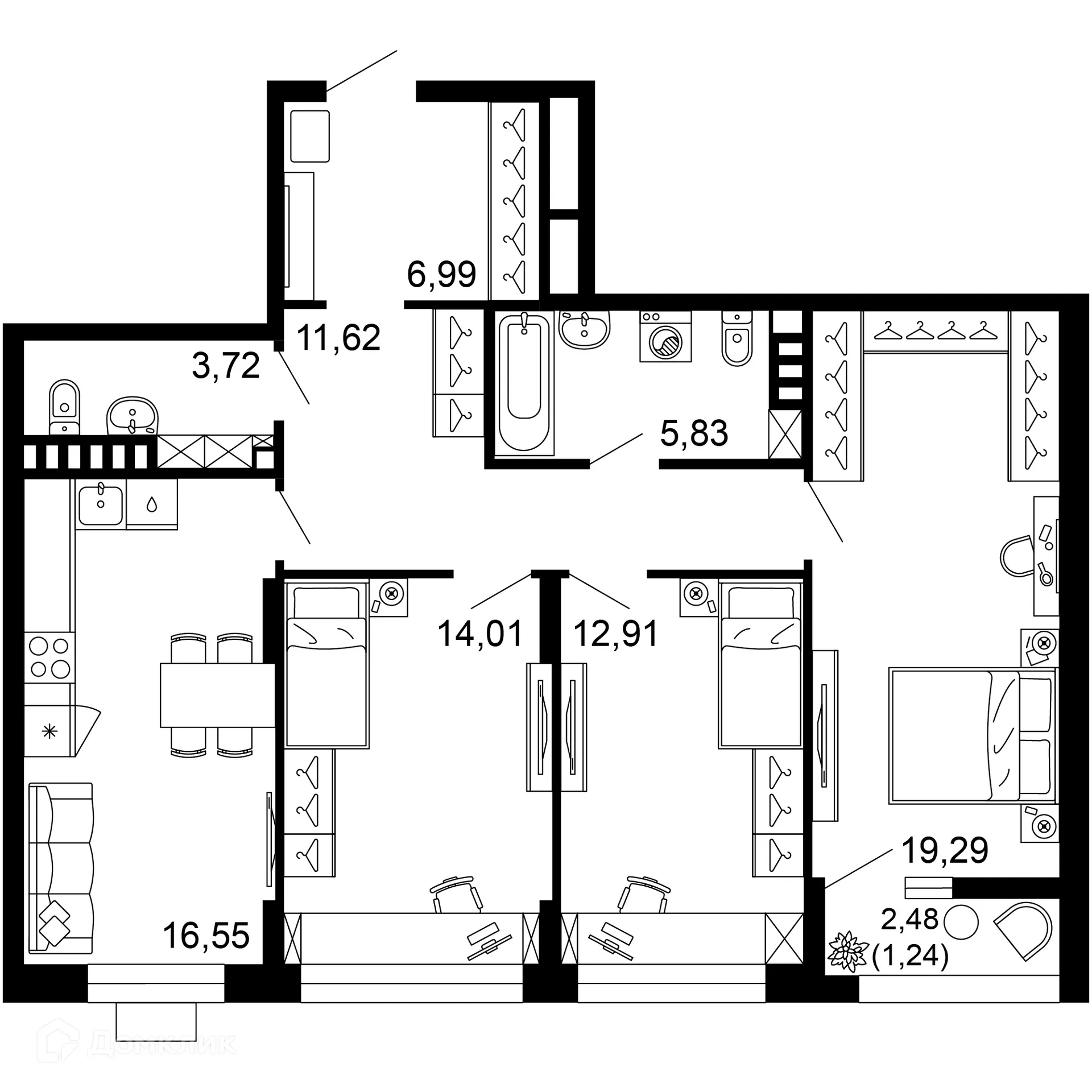 Фото квартиры в ЖК 1799
