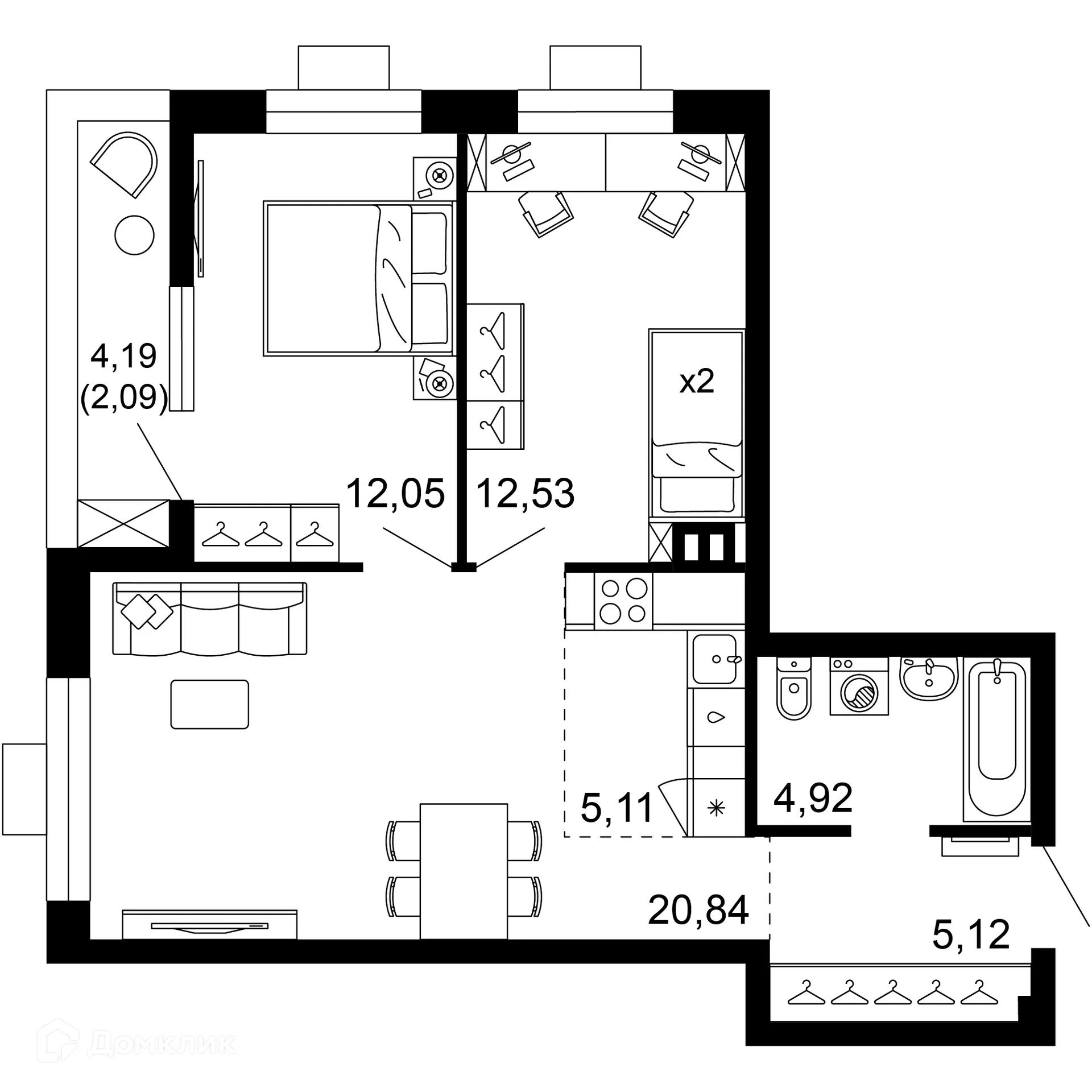 Фото квартиры в ЖК 1799