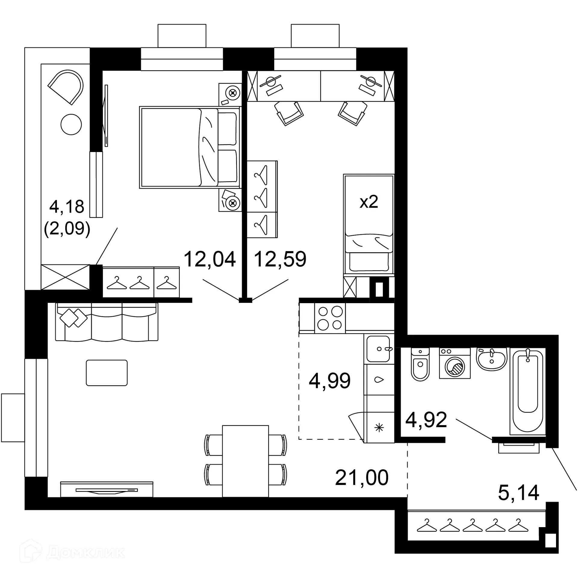 Фото квартиры в ЖК 1799
