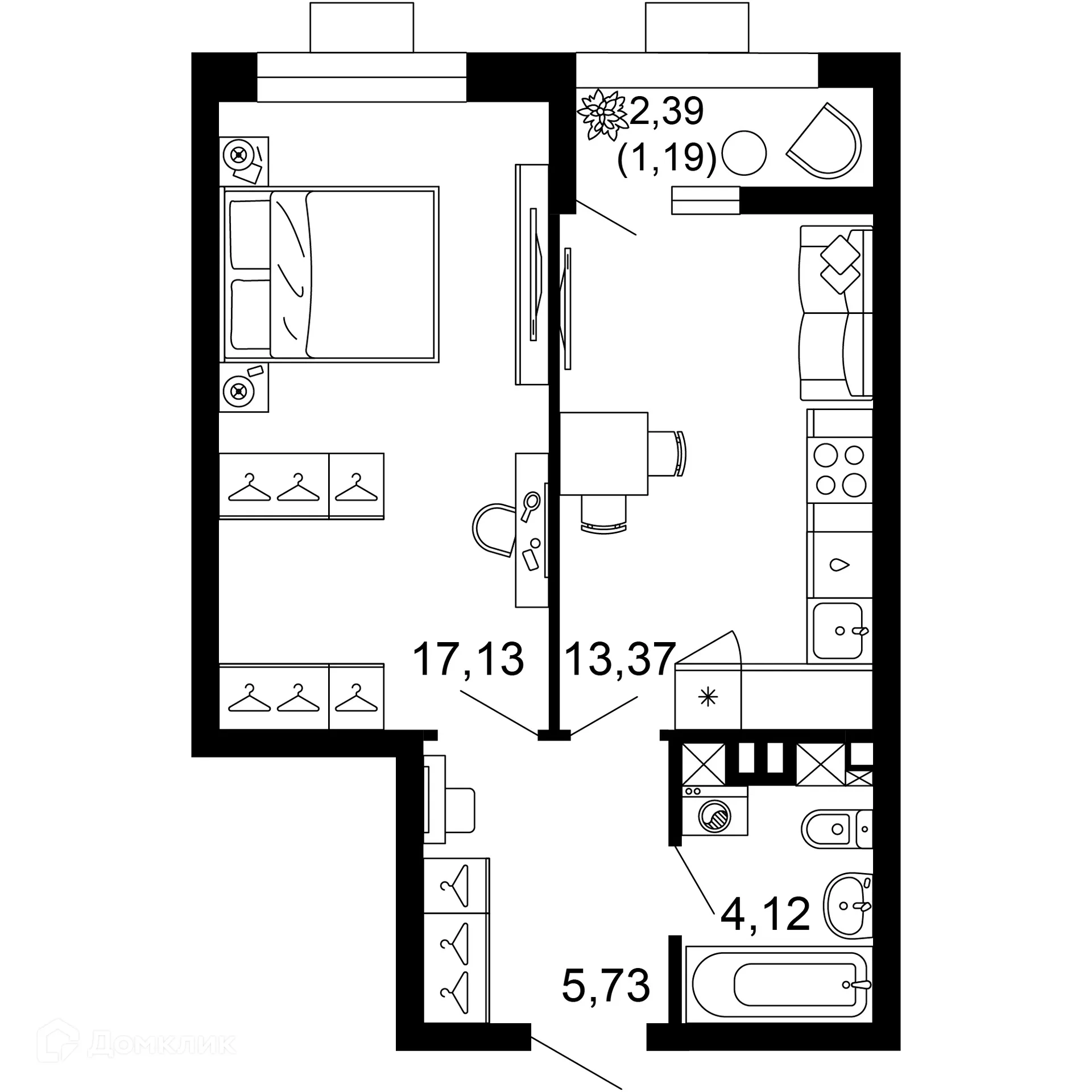 Фото квартиры в ЖК 1799