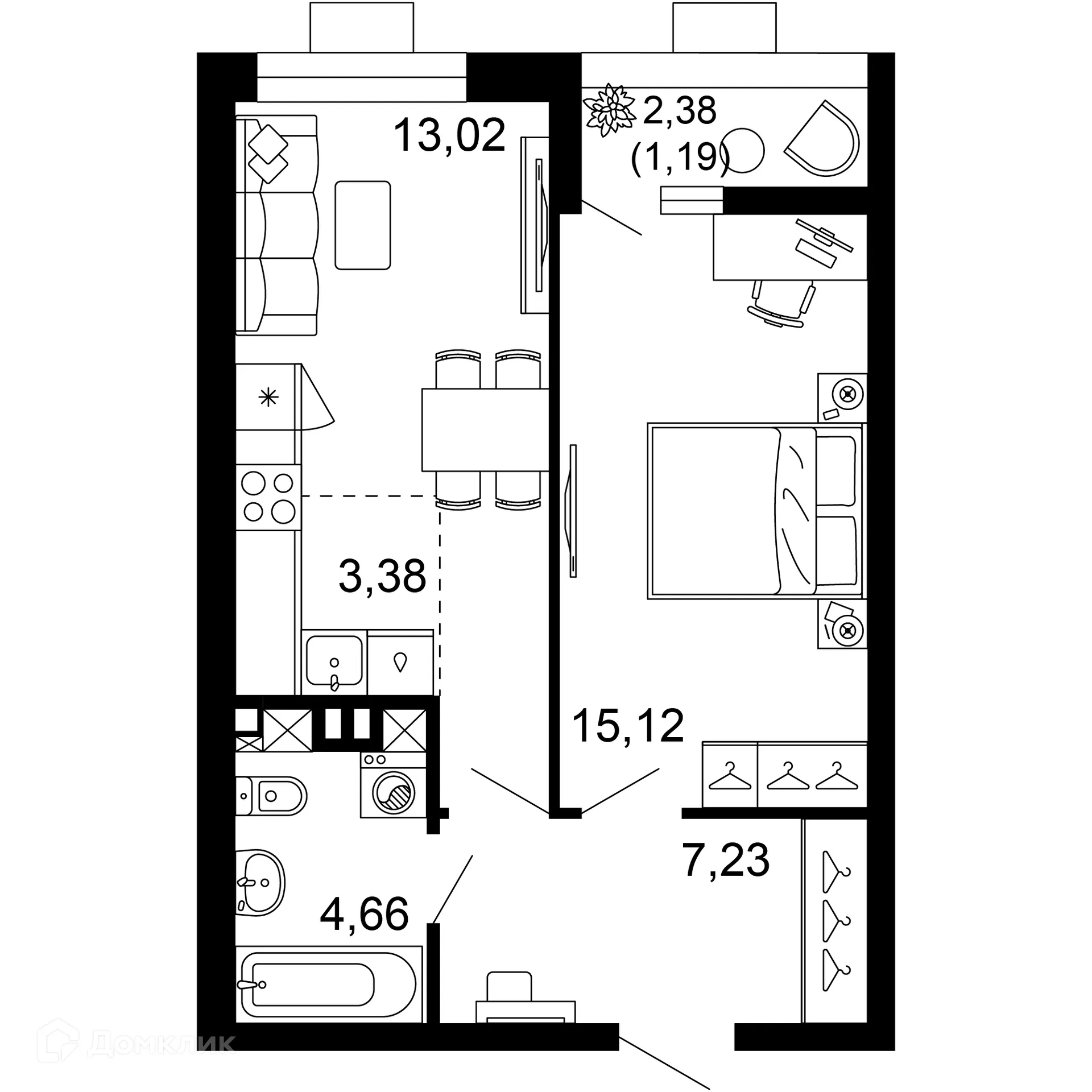 Фото квартиры в ЖК 1799