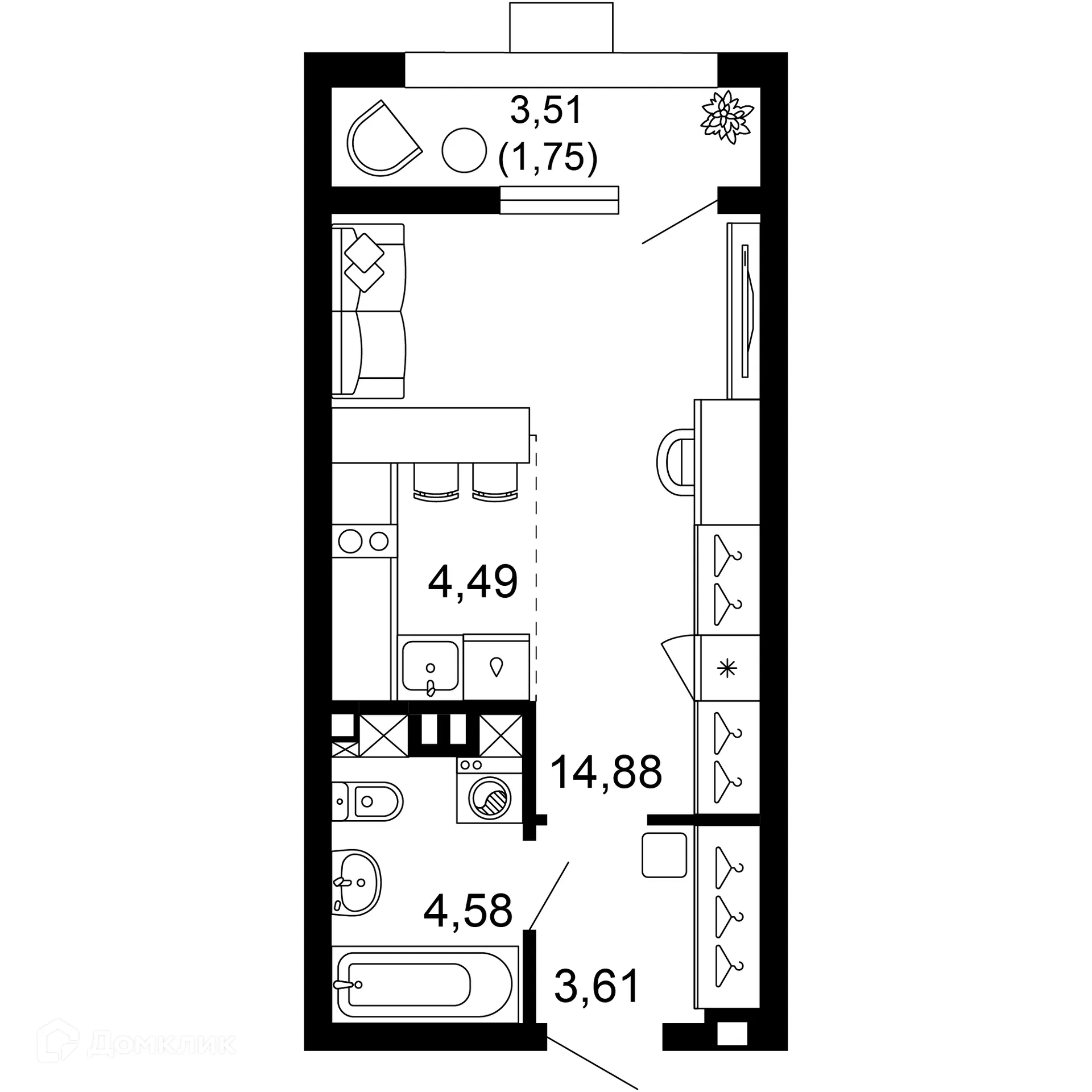 Фото квартиры в ЖК 1799