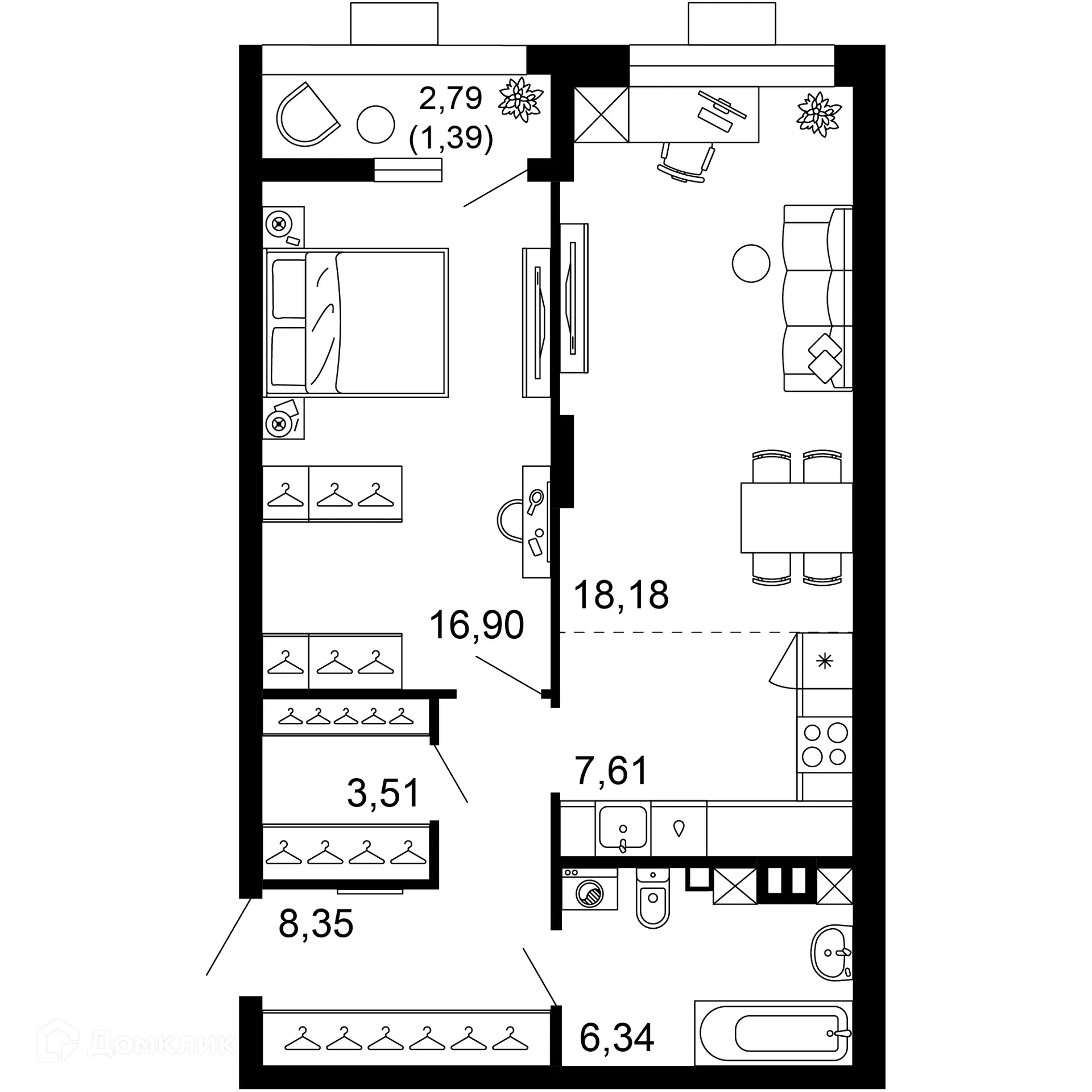 Фото квартиры в ЖК 1799