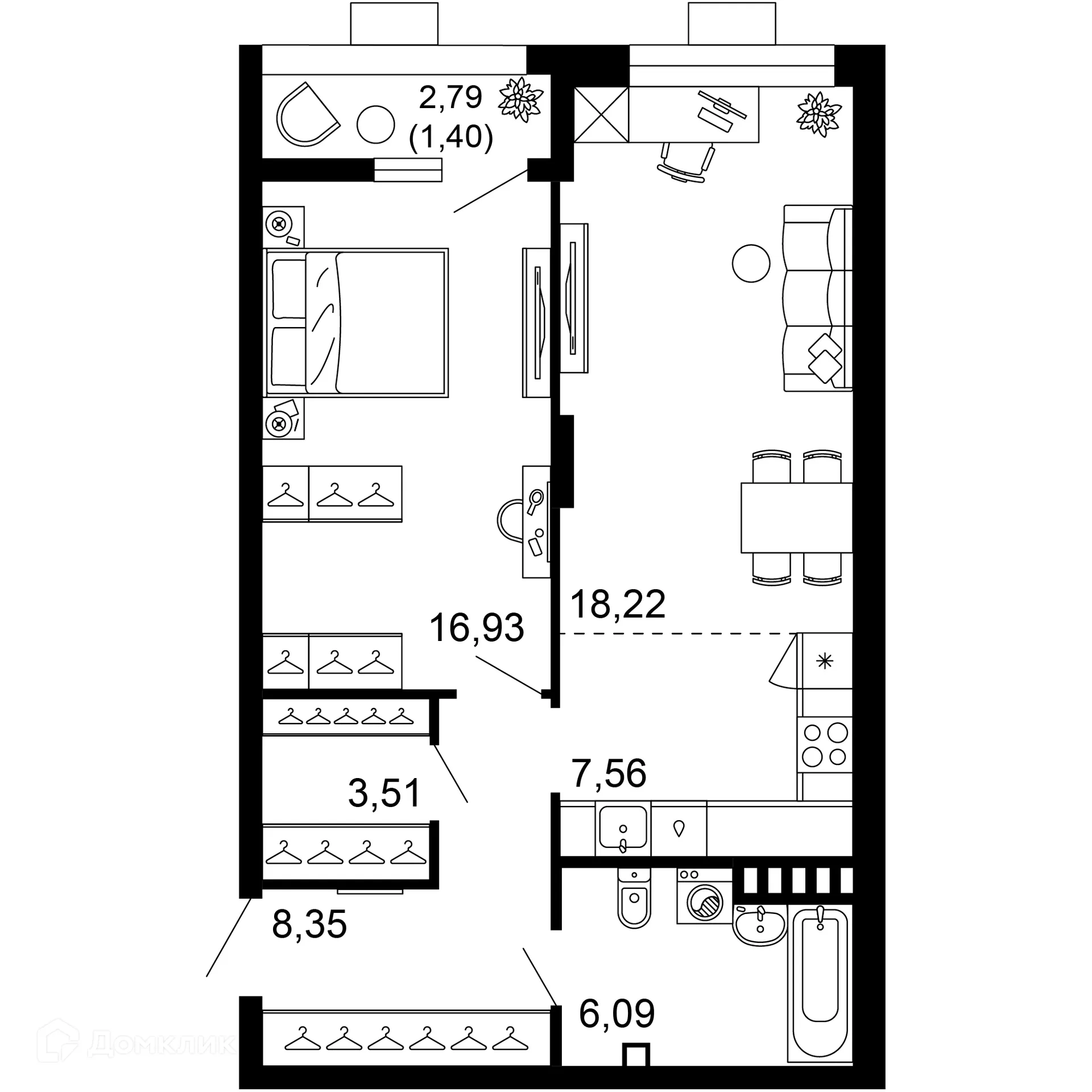 Фото квартиры в ЖК 1799