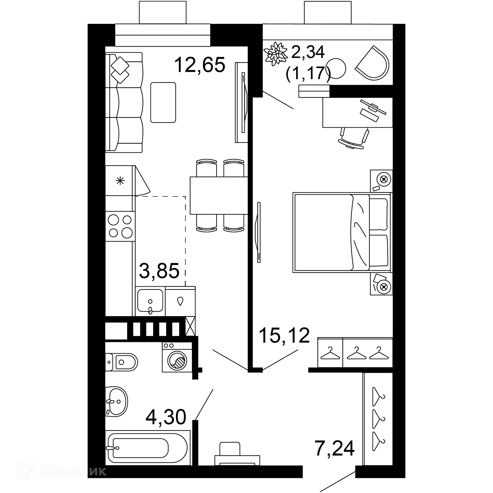Фото квартиры в ЖК 1799