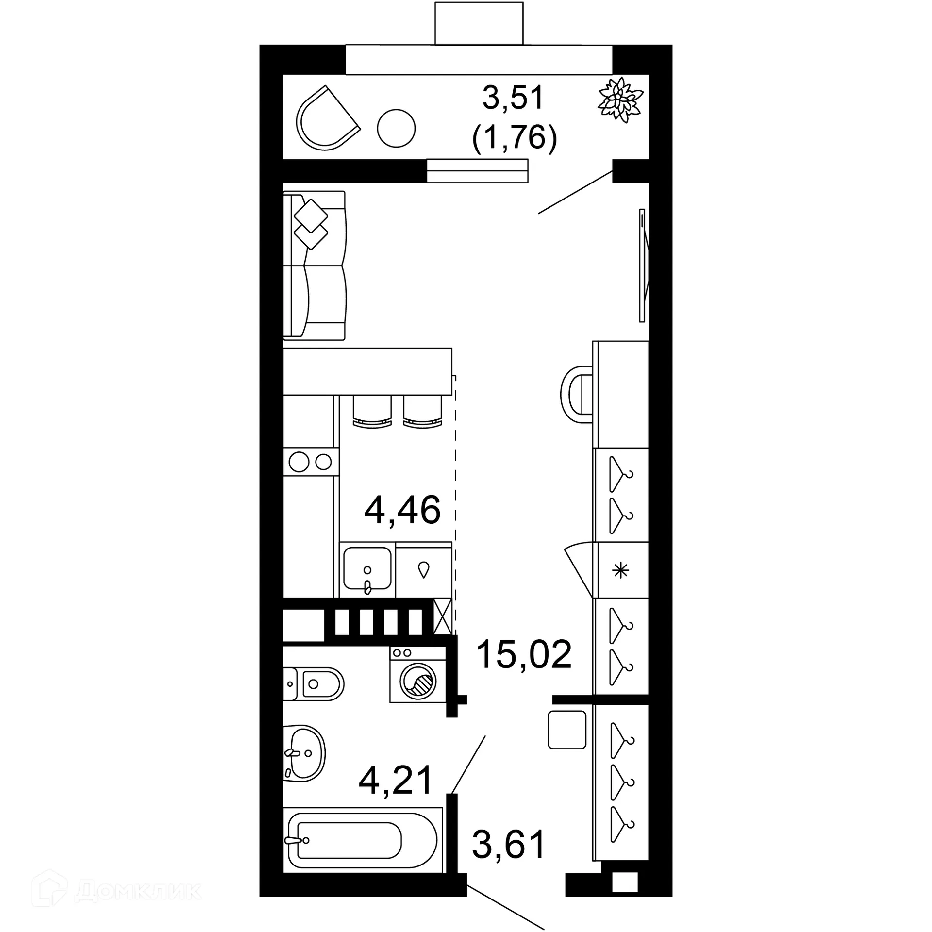 Фото квартиры в ЖК 1799