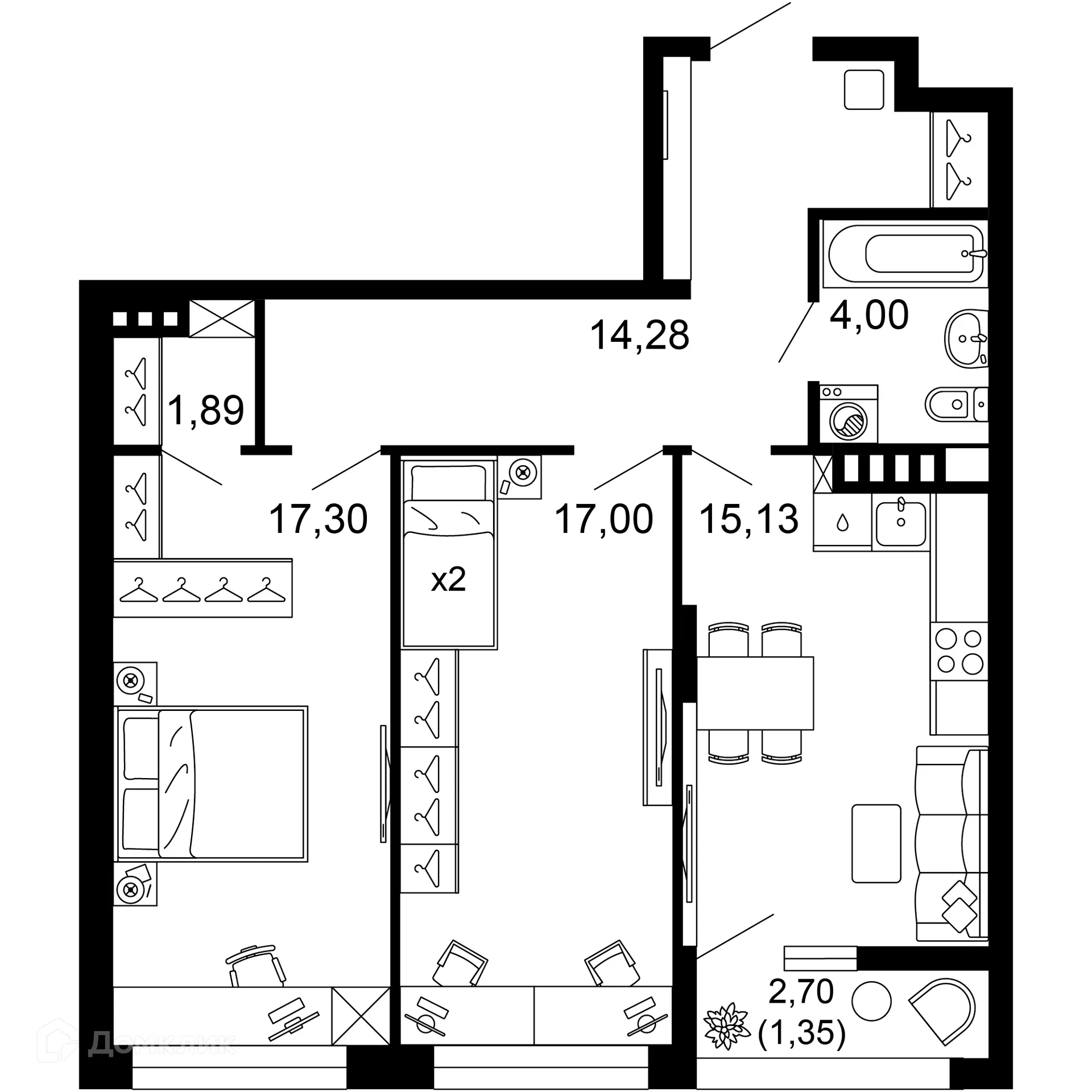 Фото квартиры в ЖК 1799