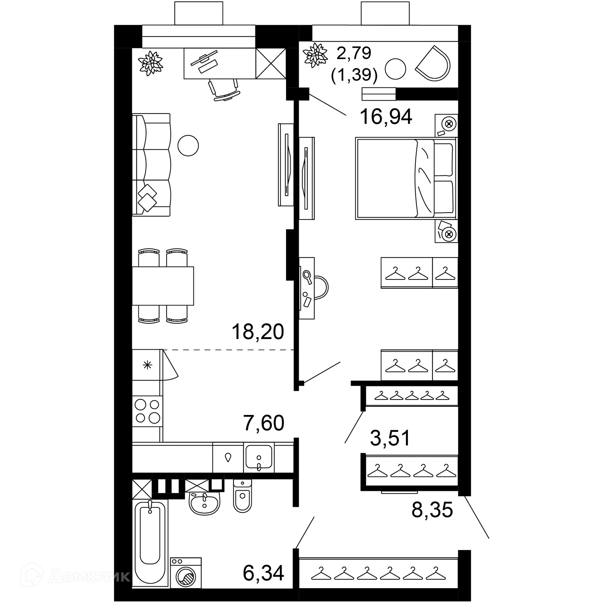 Фото квартиры в ЖК 1799