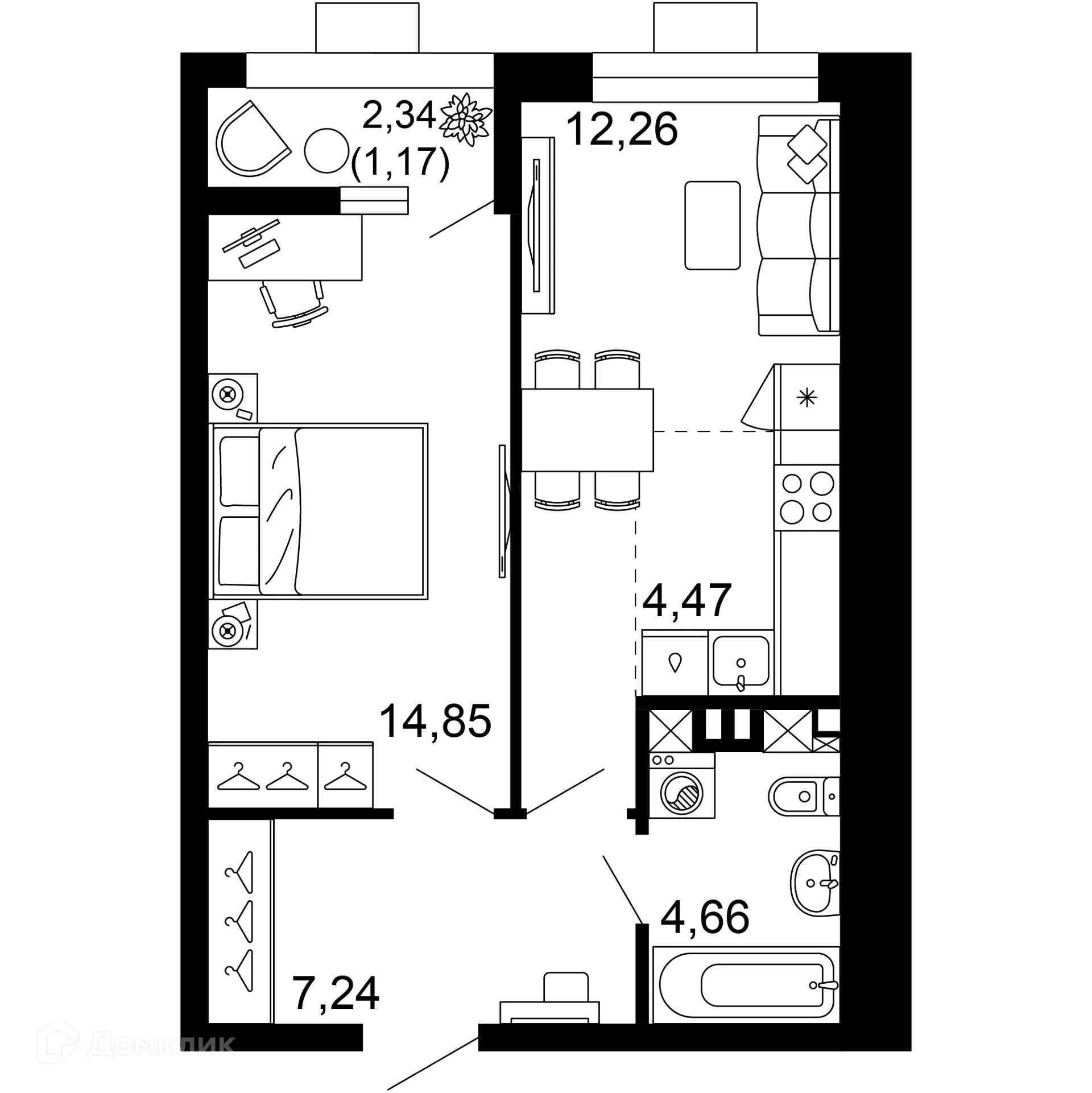 Фото квартиры в ЖК 1799