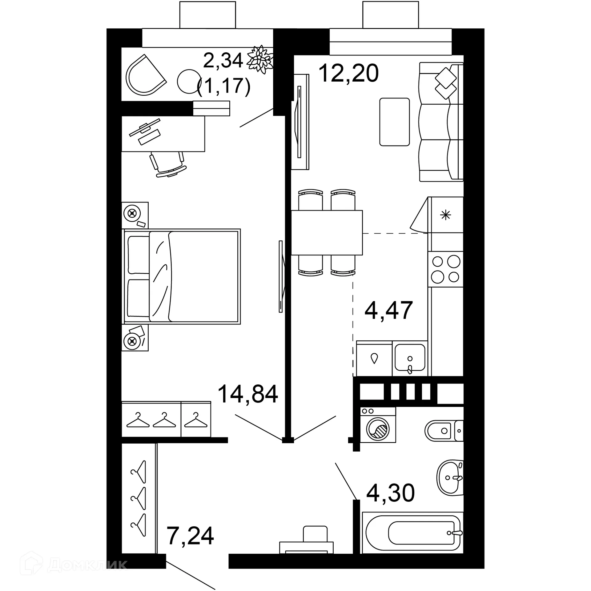 Фото квартиры в ЖК 1799
