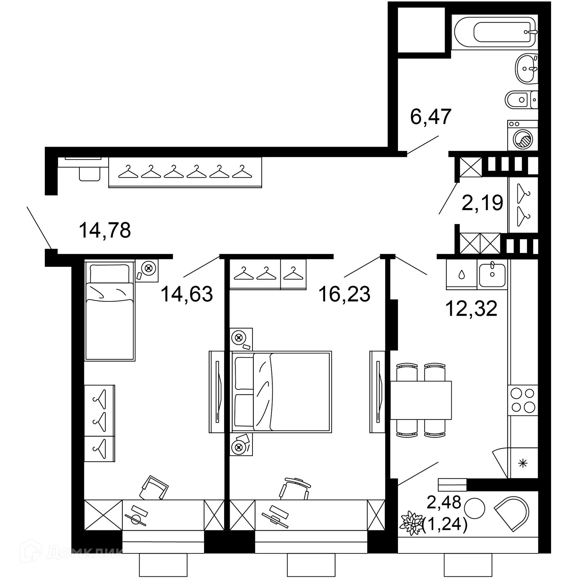 Фото квартиры в ЖК 1799