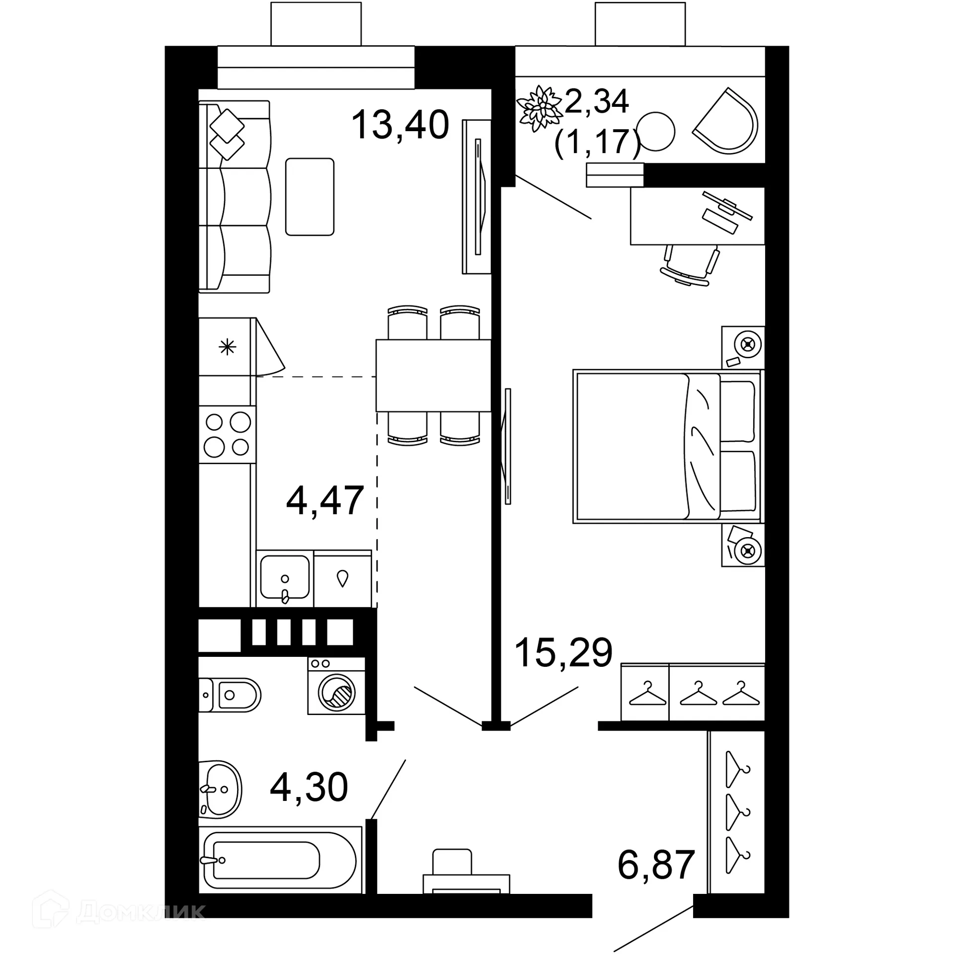 Фото квартиры в ЖК 1799