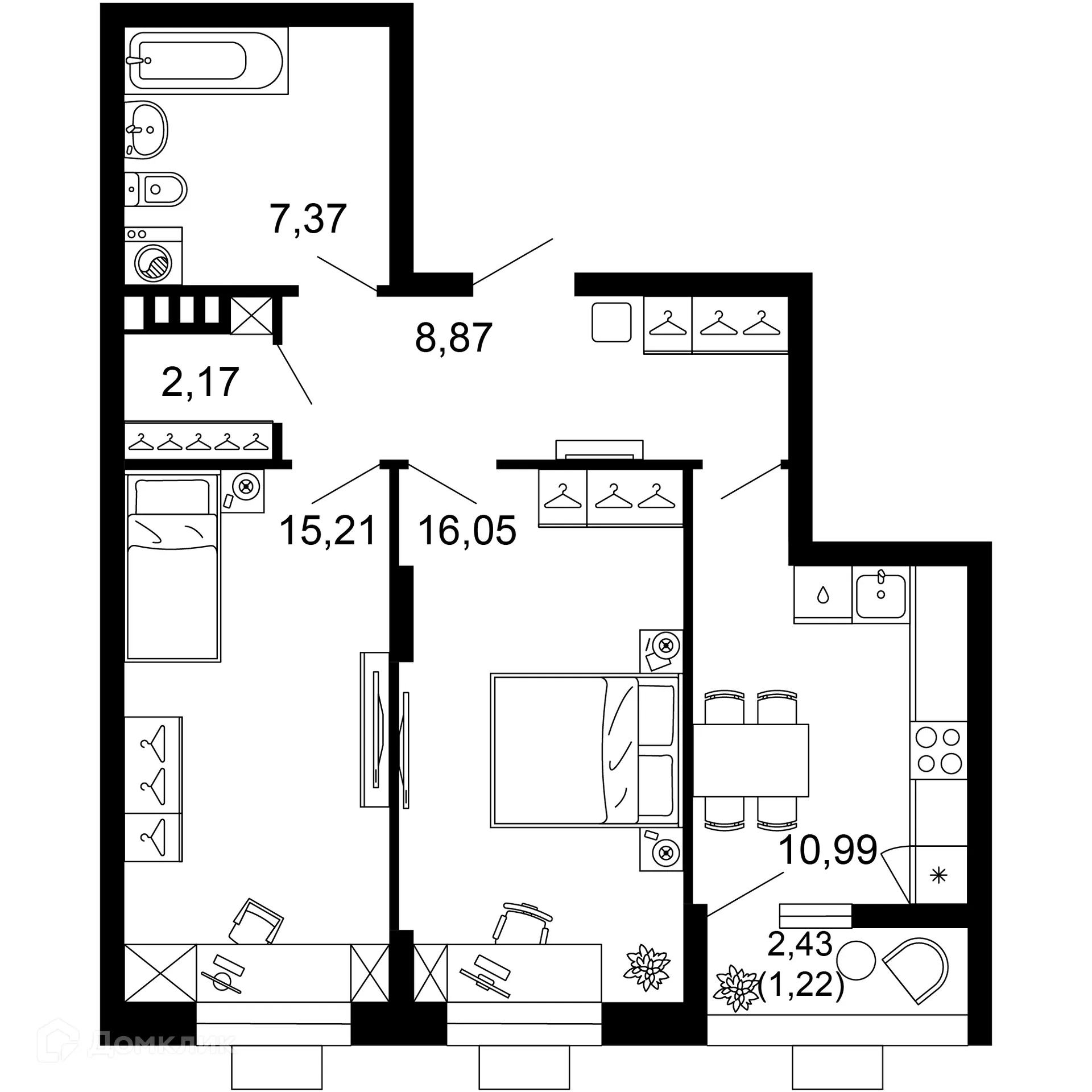 Фото квартиры в ЖК 1799