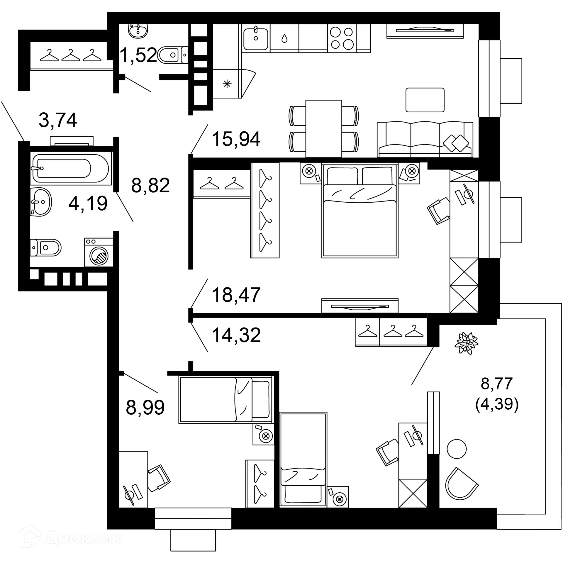 Фото квартиры в ЖК 1799