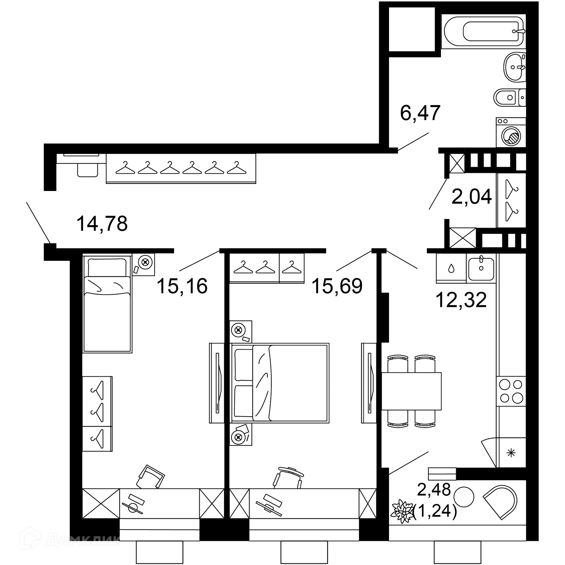 Фото квартиры в ЖК 1799