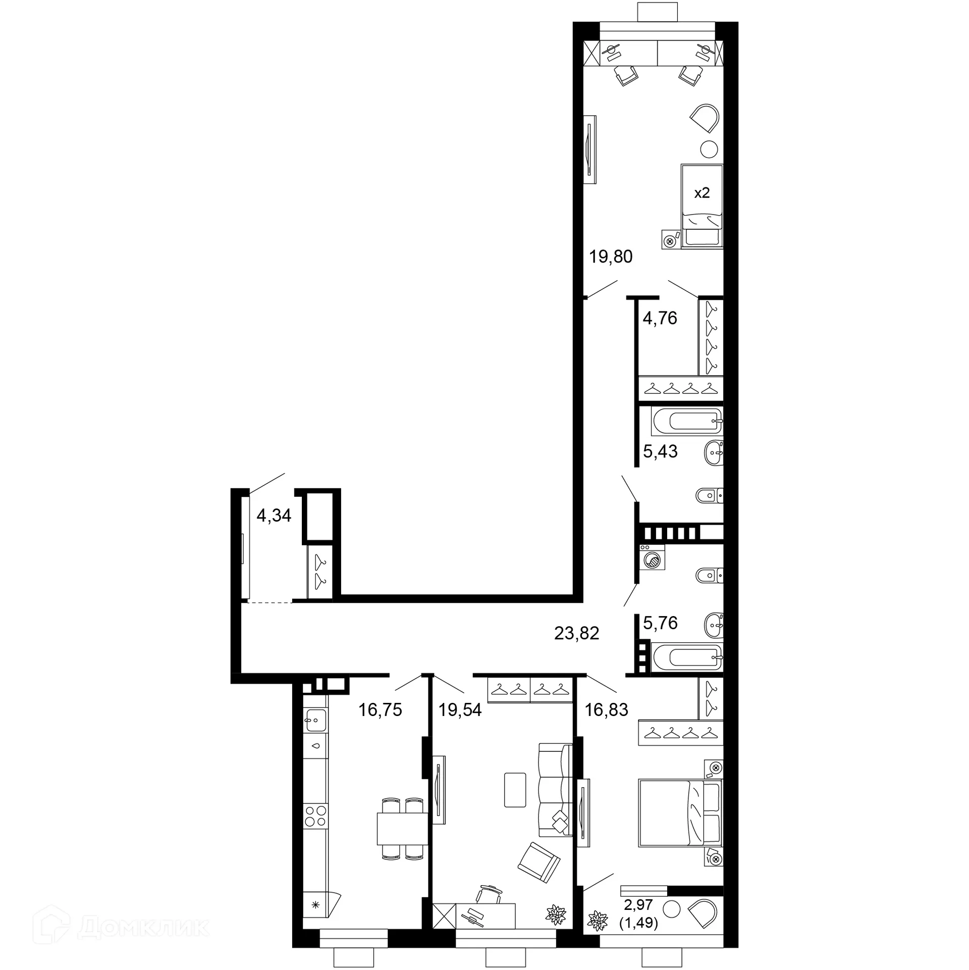 Фото квартиры в ЖК 1799