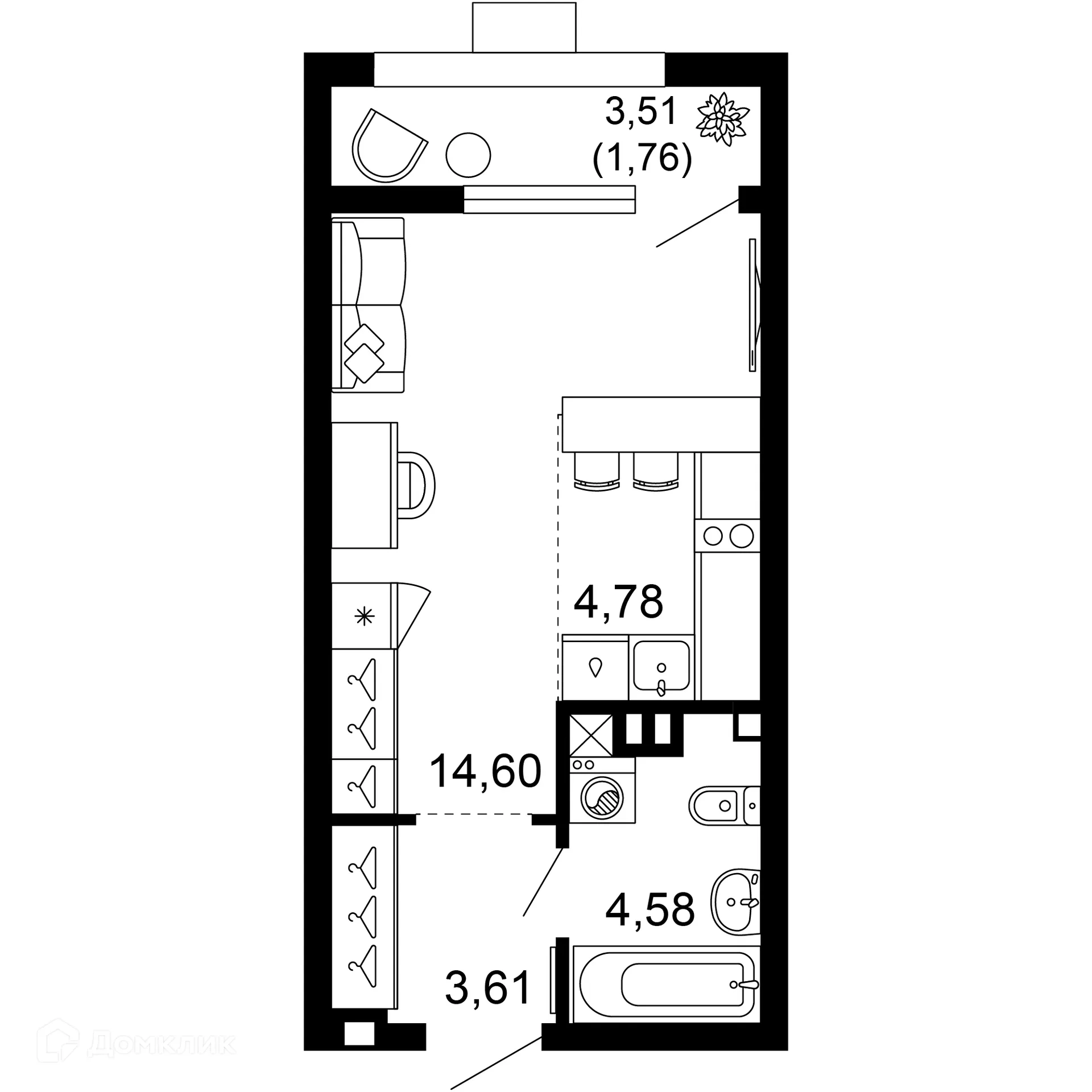 Фото квартиры в ЖК 1799