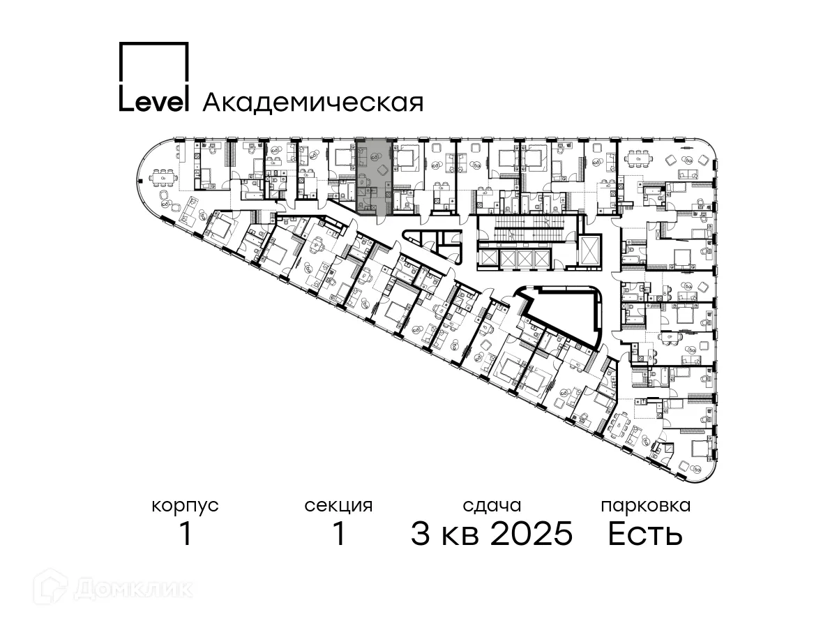 Фото квартиры в ЖК Level Академическая (Левел Академическая)