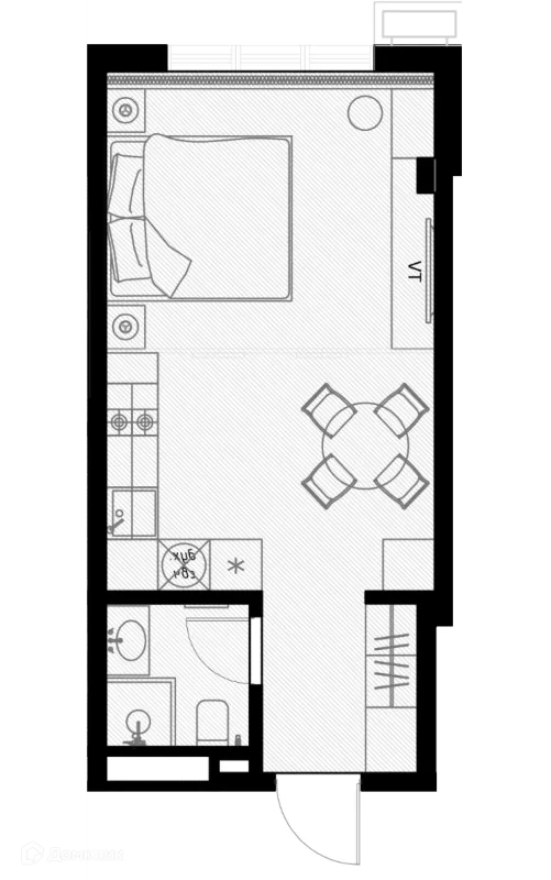 Планировка 1 комн. в ЖК OLIVIA (ОЛИВИА)