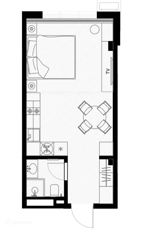 Планировка Студия в ЖК OLIVIA (ОЛИВИА)