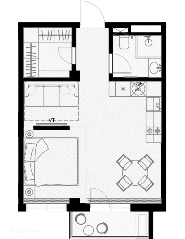 Планировка Студия в ЖК OLIVIA (ОЛИВИА)