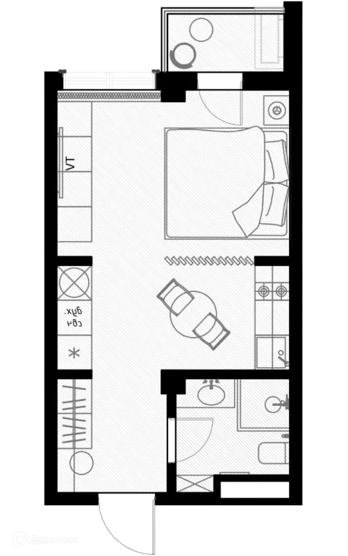 Планировка Студия в ЖК OLIVIA (ОЛИВИА)