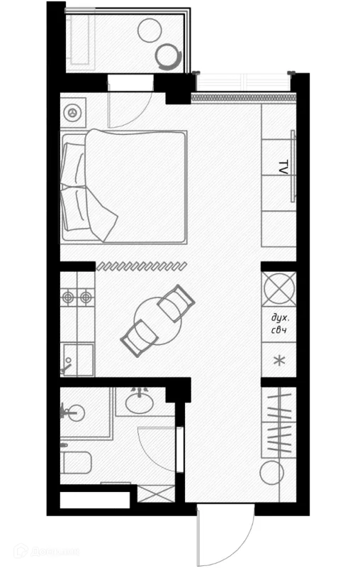 Планировка Студия в ЖК OLIVIA (ОЛИВИА)