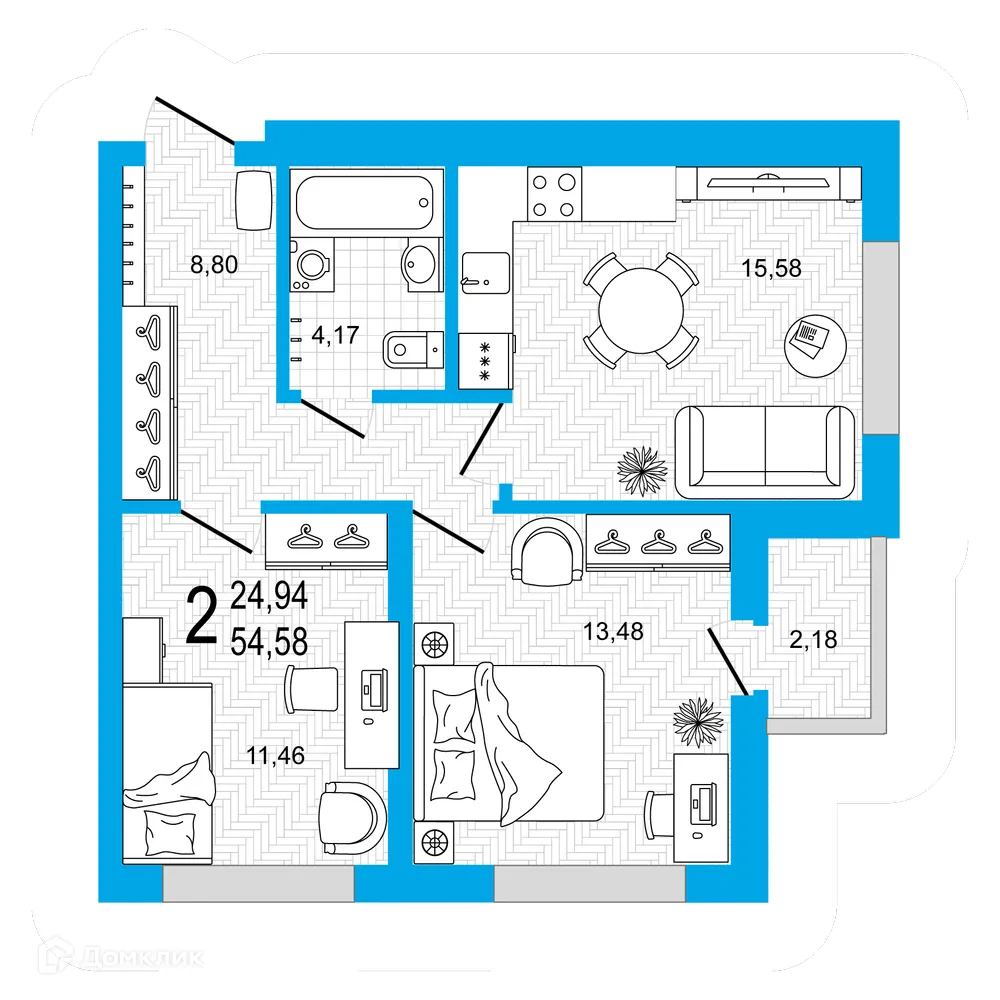 Фото квартиры в ЖК Микрорайон Республика
