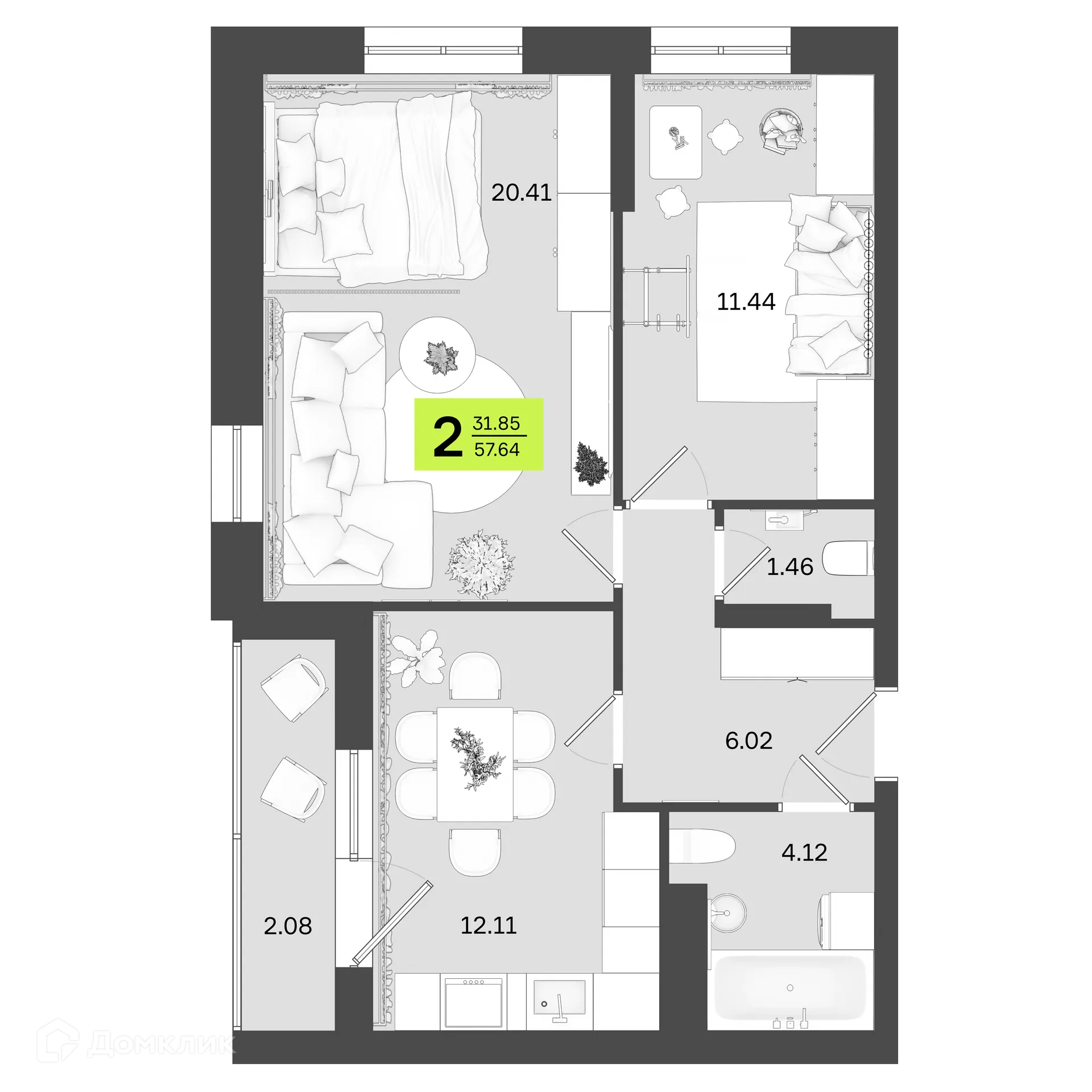 Фото квартиры в ЖК Новый Фамильный